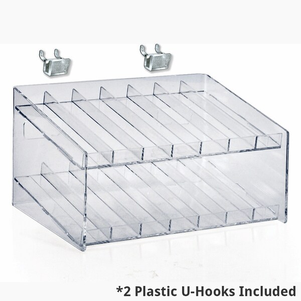 2 Tier 7 Comp. Cosmetic Nail Polish Display 12"W x 8.5"D x 18.5"H